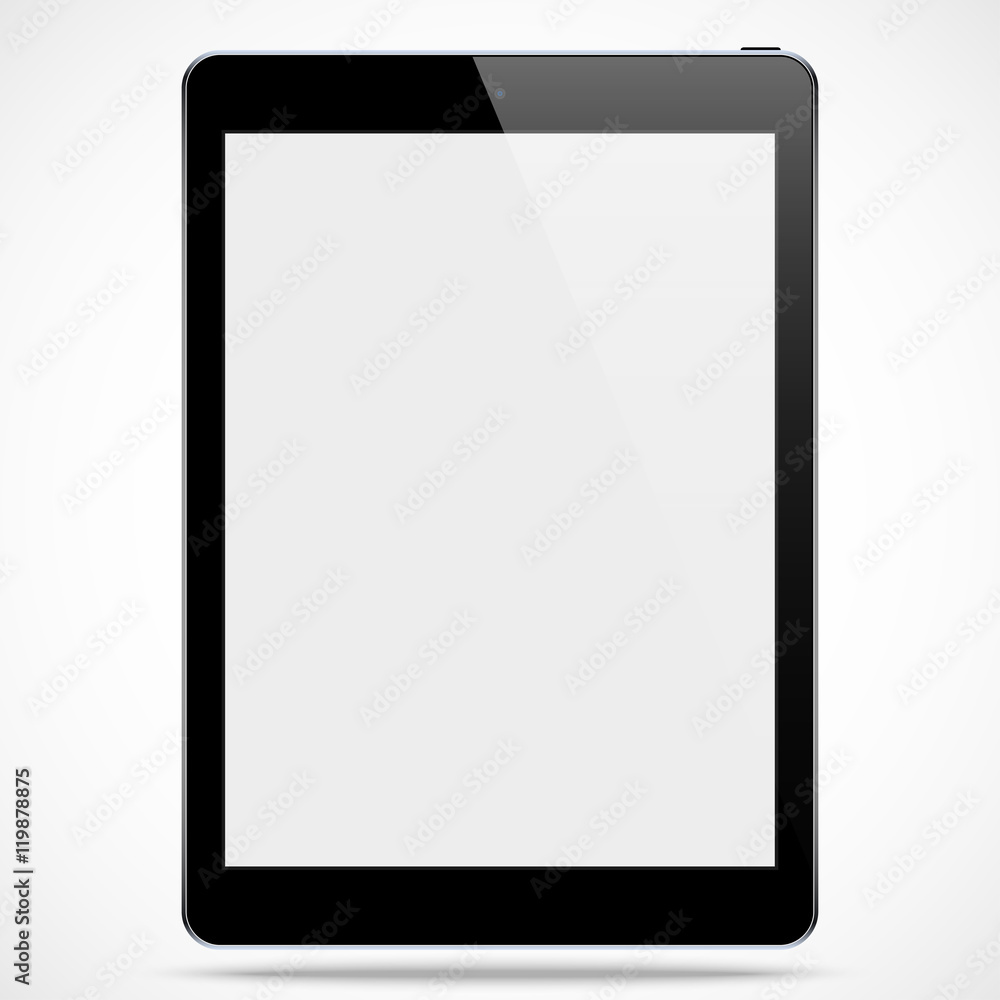tablet black color with blank touch screen isolated on the grey background. stock vector illustration tablet black color with blank touch screen isolated on the grey background. stock vector illustration