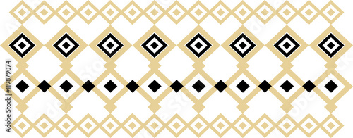 Elegant decorative border made up of square golden and black 21