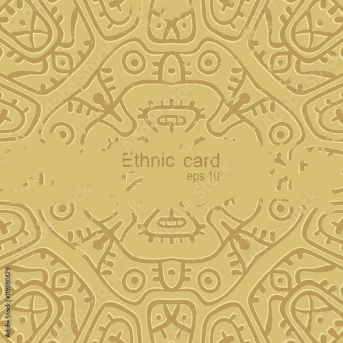 Ethnic Ancient Ornament. Card