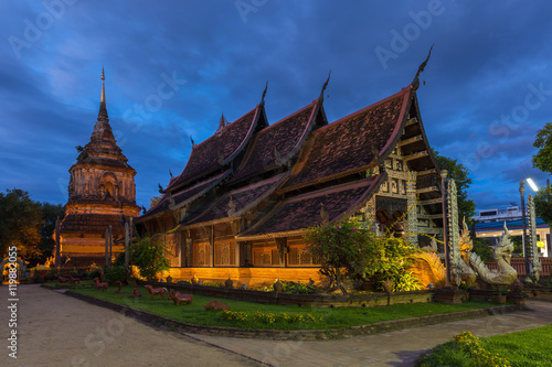 Wat Lok Molee at dusk, Chiang Mai, Thailand