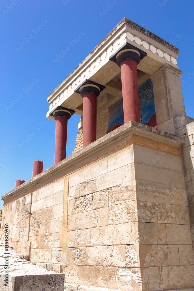 The remains of the palace of Knossos