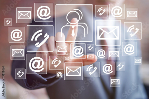 Social Network mail Interface businessman web