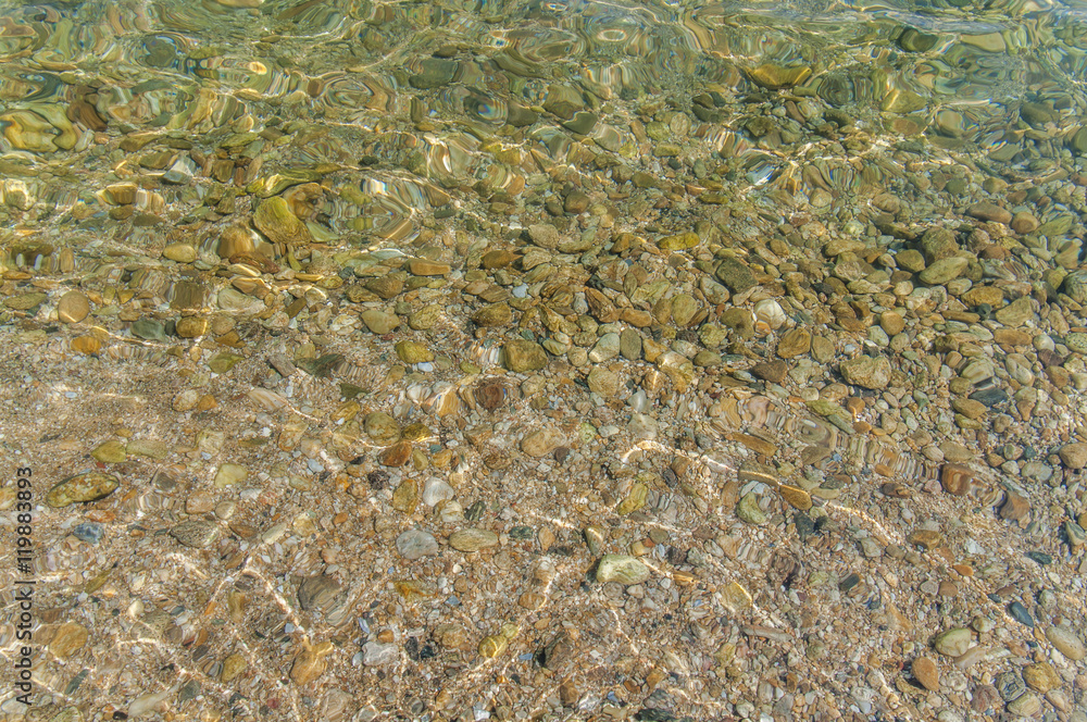 Sea pebble stone background