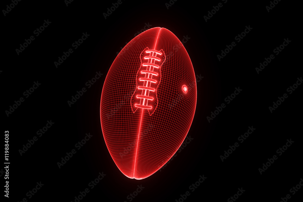 Football in Hologram Wireframe Style. Nice 3D Rendering
Football in Hologram Wireframe Style. Nice 3D Rendering