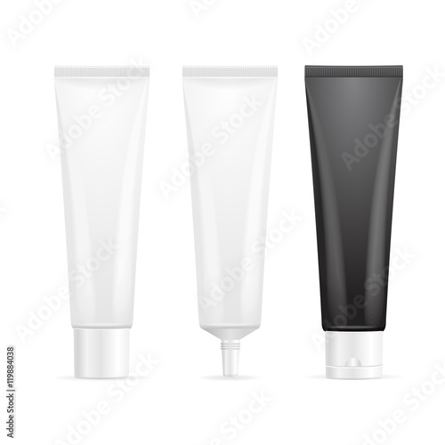 Blank Tube Package Set. Vector