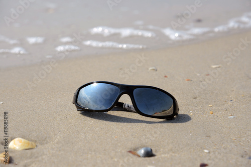 sunglasses on the beach