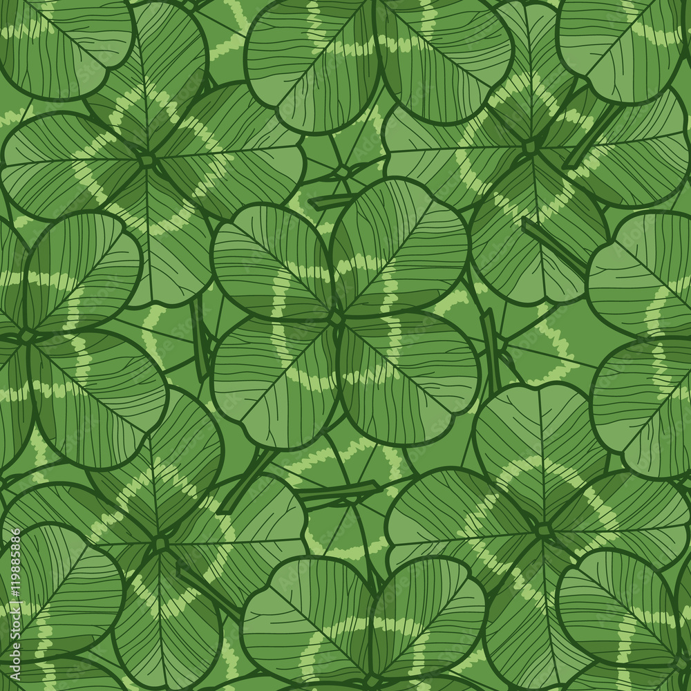 Clever trefoil vector seamless pattern Clever trefoil vector seamless pattern
