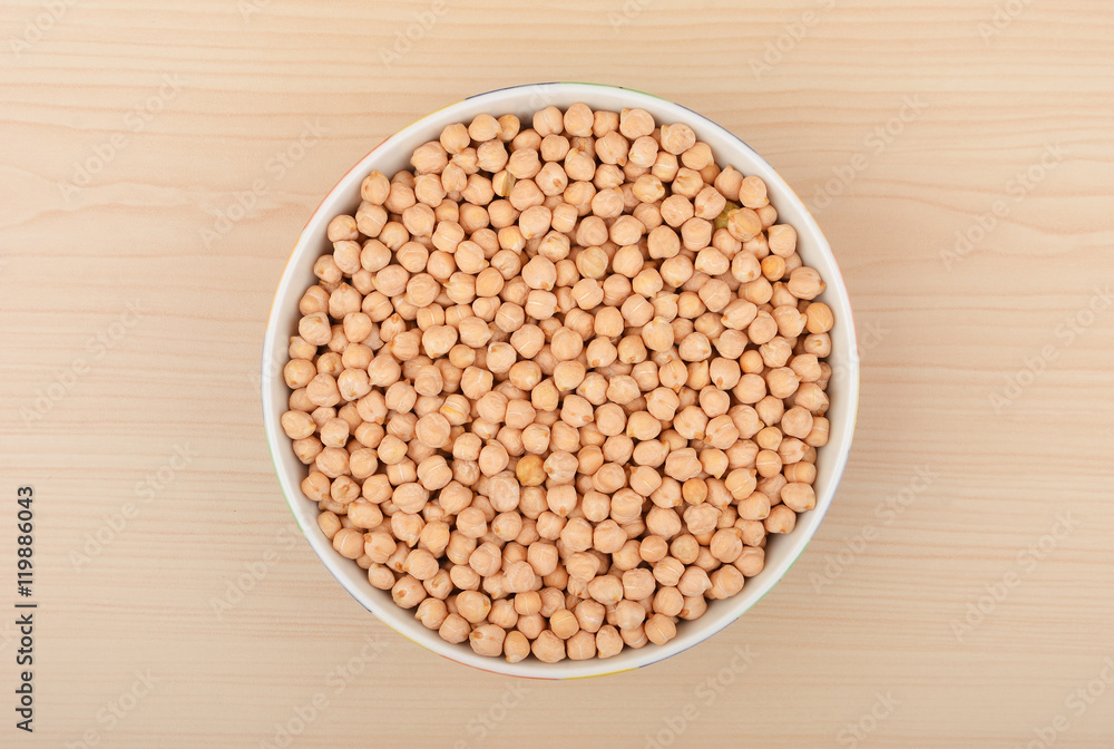 Chickpea in ceramic bowl