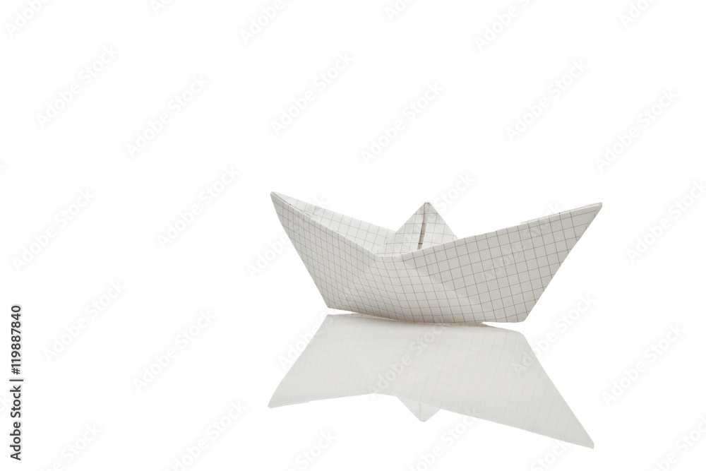White paper boat White paper boat