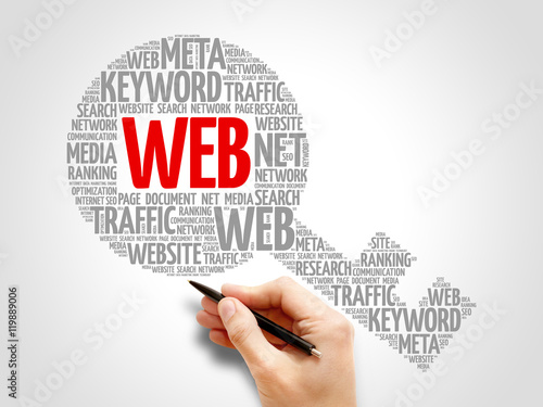 WEB Key word cloud, business concept background