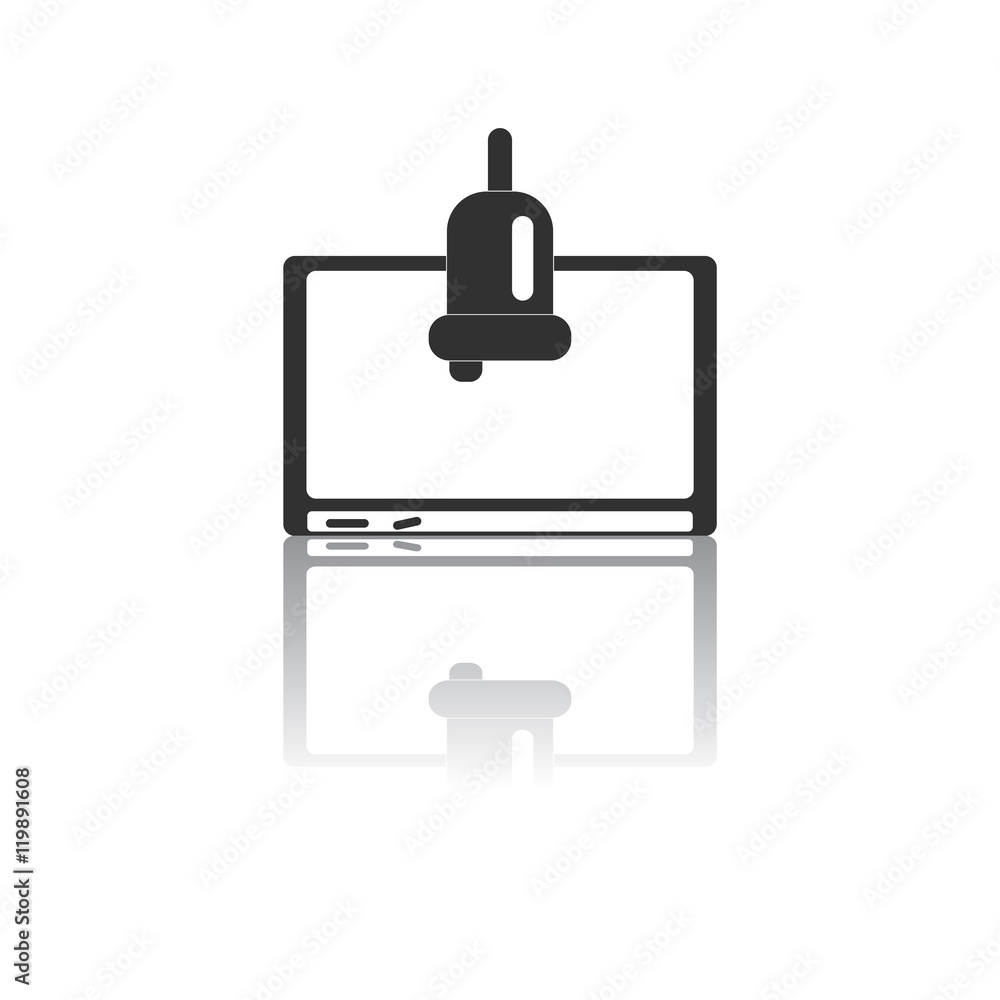 Back to School and Education vector flat icon in black and white style board and bell Back to School and Education vector flat icon in black and white style board and bell