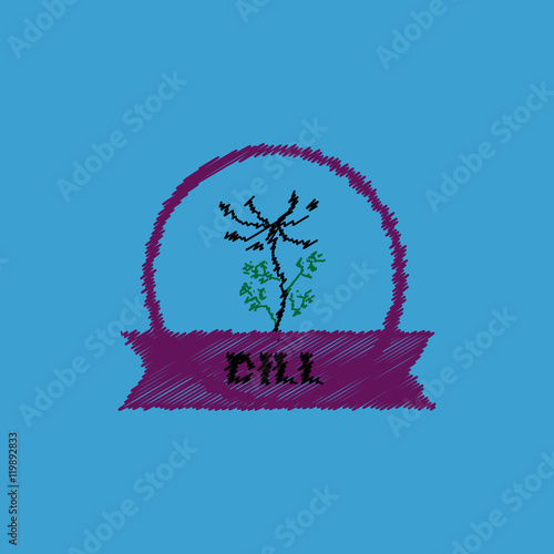 flat vector icon design collection Kitchenware seasoning dill