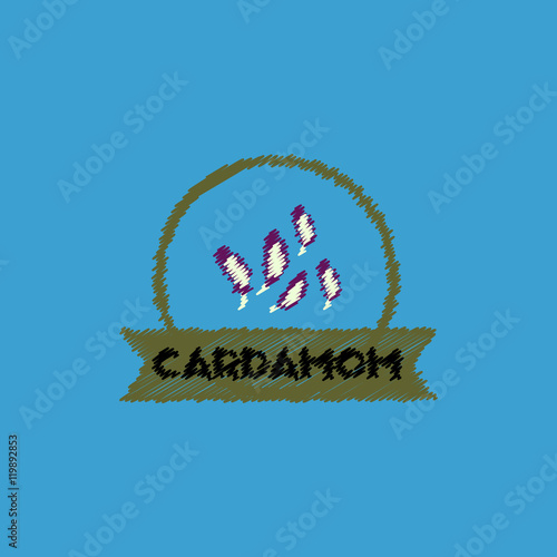 flat vector icon design collection Kitchenware seasoning cardamom