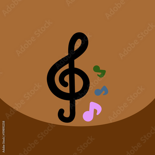 flat vector icon design collection music note
