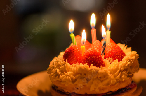 Candle Lights on Cake