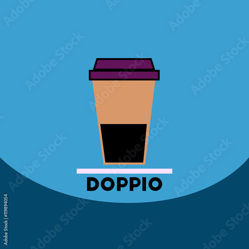 flat vector icon design collection doppio to go