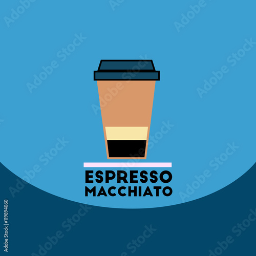 flat vector icon design collection espresso macchiato to go