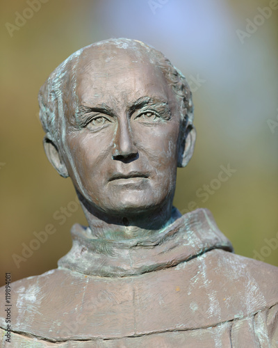 Saint Junipero Serra statue at Mission San Jose in Fremont, California photo