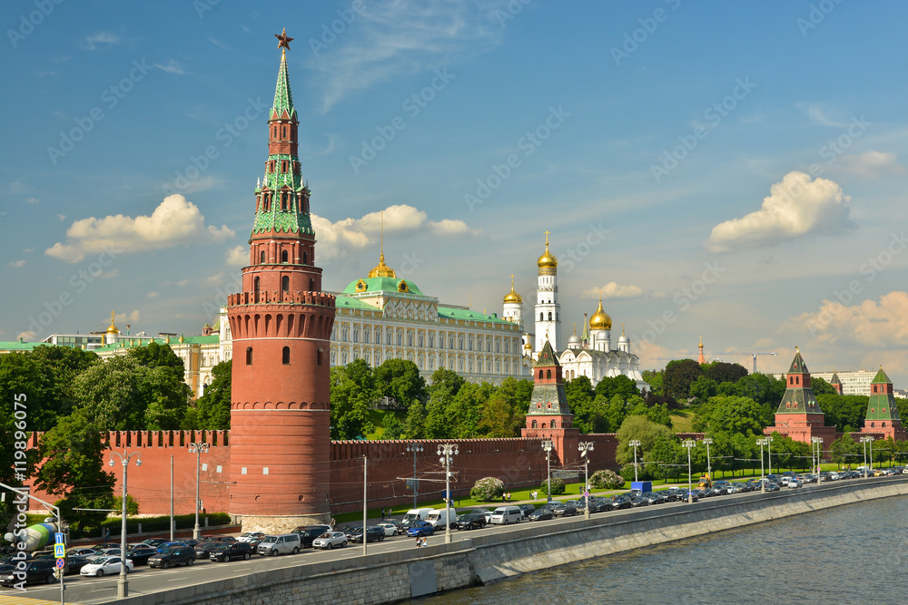 The Moscow Kremlin in the late spring.