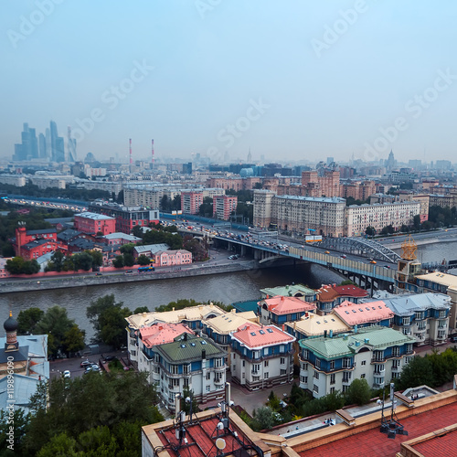 residential area in the city overlooking the River