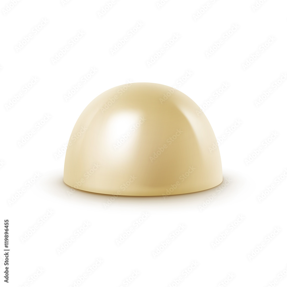 Fototapeta premium Vector Realistic White Milk Chocolate Candy Isolated on Background