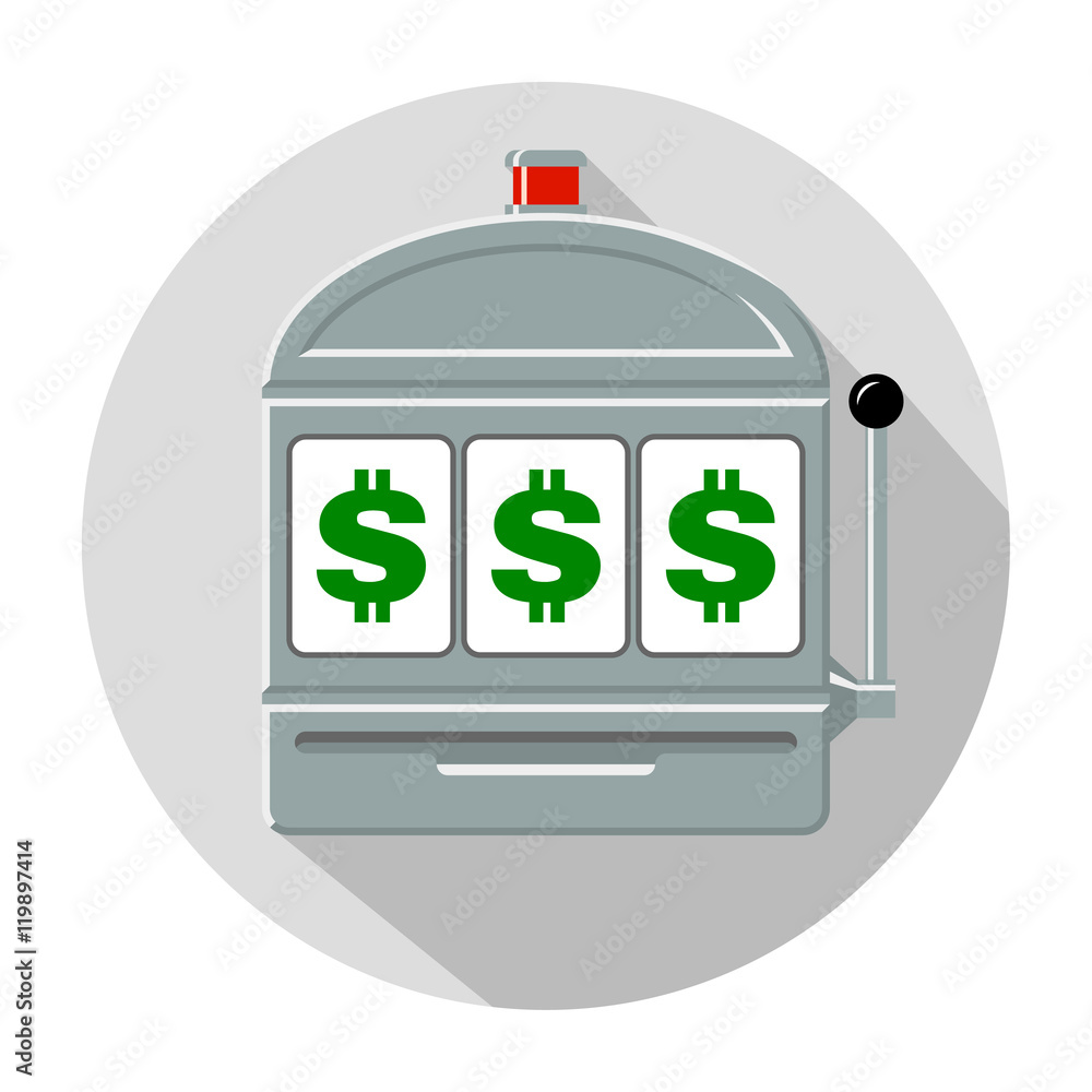 Dollar slot machine icon vector illustration Dollar slot machine icon vector illustration