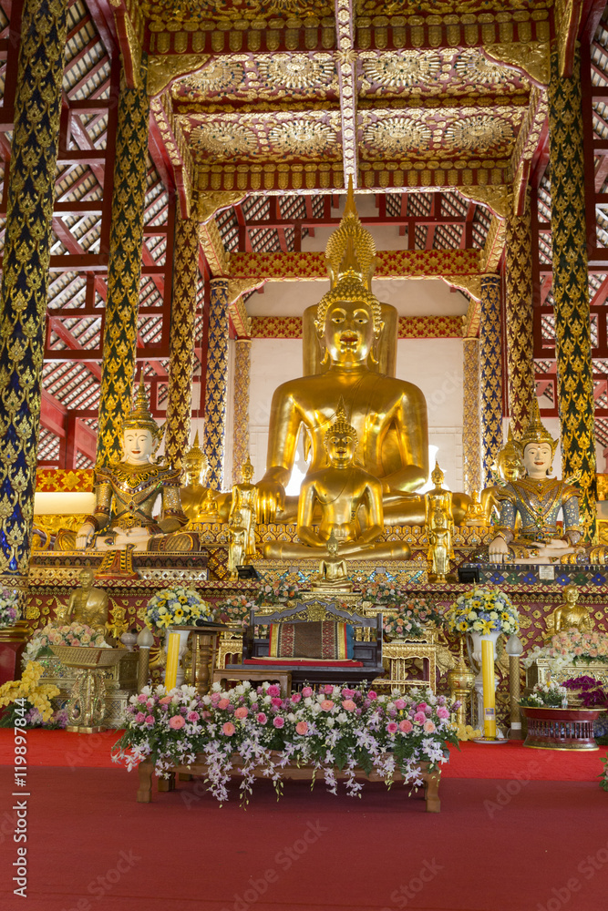 buddha image in buddhism church temple