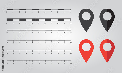 Vector map scales graphics