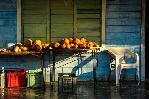 Venda de laranjas em Playa Larga, Cuba