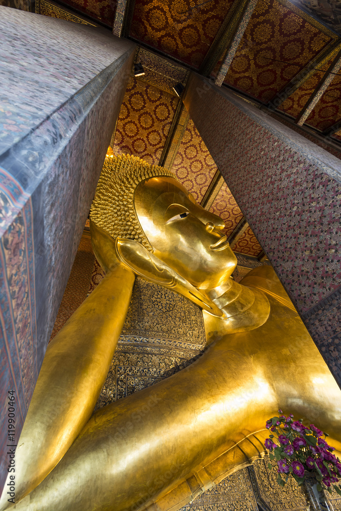 Reclining Buddha from Wat Pho, Bangkok, Thailand