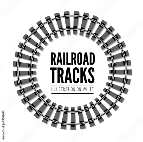 Railroad tracks vector llustration