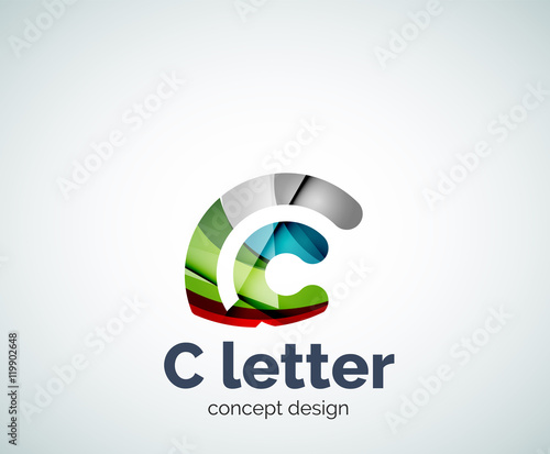 Free Download Vector C letter concept logo template - GFXLoad