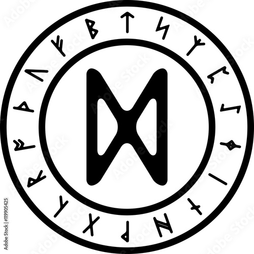 daeg ancient rune. vector illustration