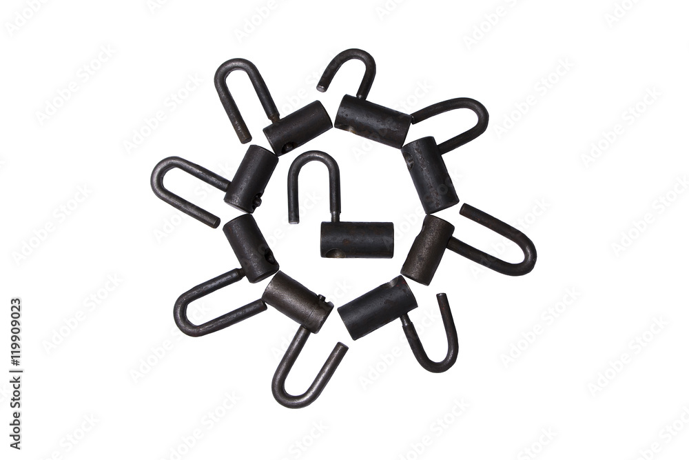 Black locks on an isolated background
Black locks on an isolated background
