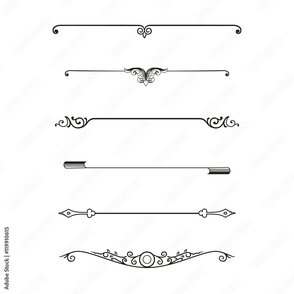 Vector set of design elements and page decor
