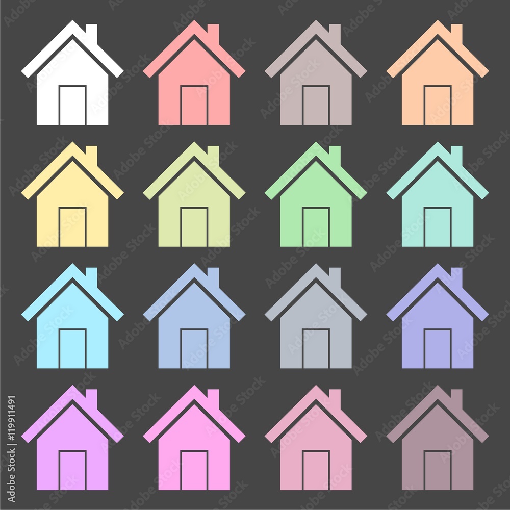 Fototapeta premium Houses icons set