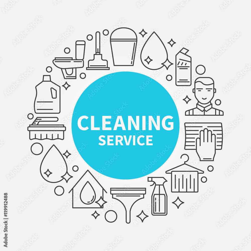 Fototapeta premium Cleaning service template