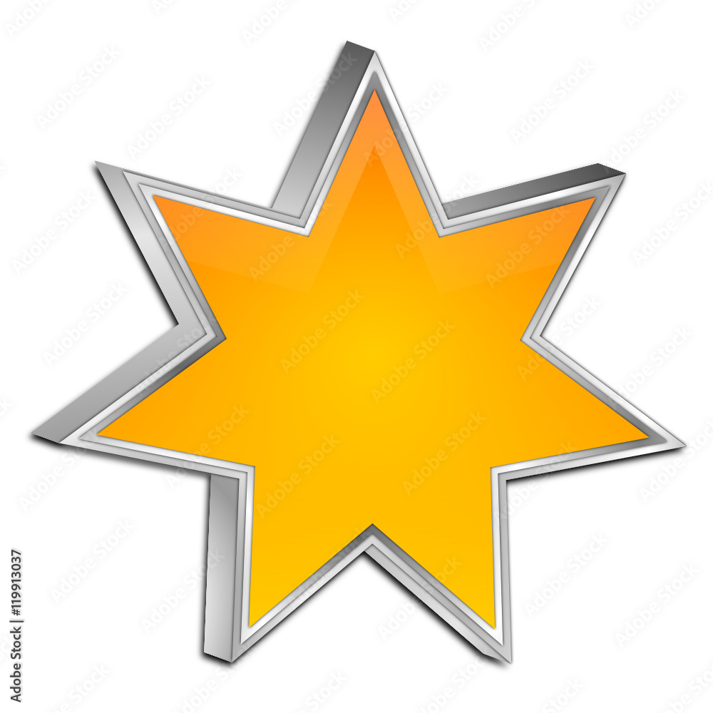 blank Star Button - 3D illustration blank Star Button - 3D illustration