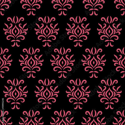 Black and pink damask styli...