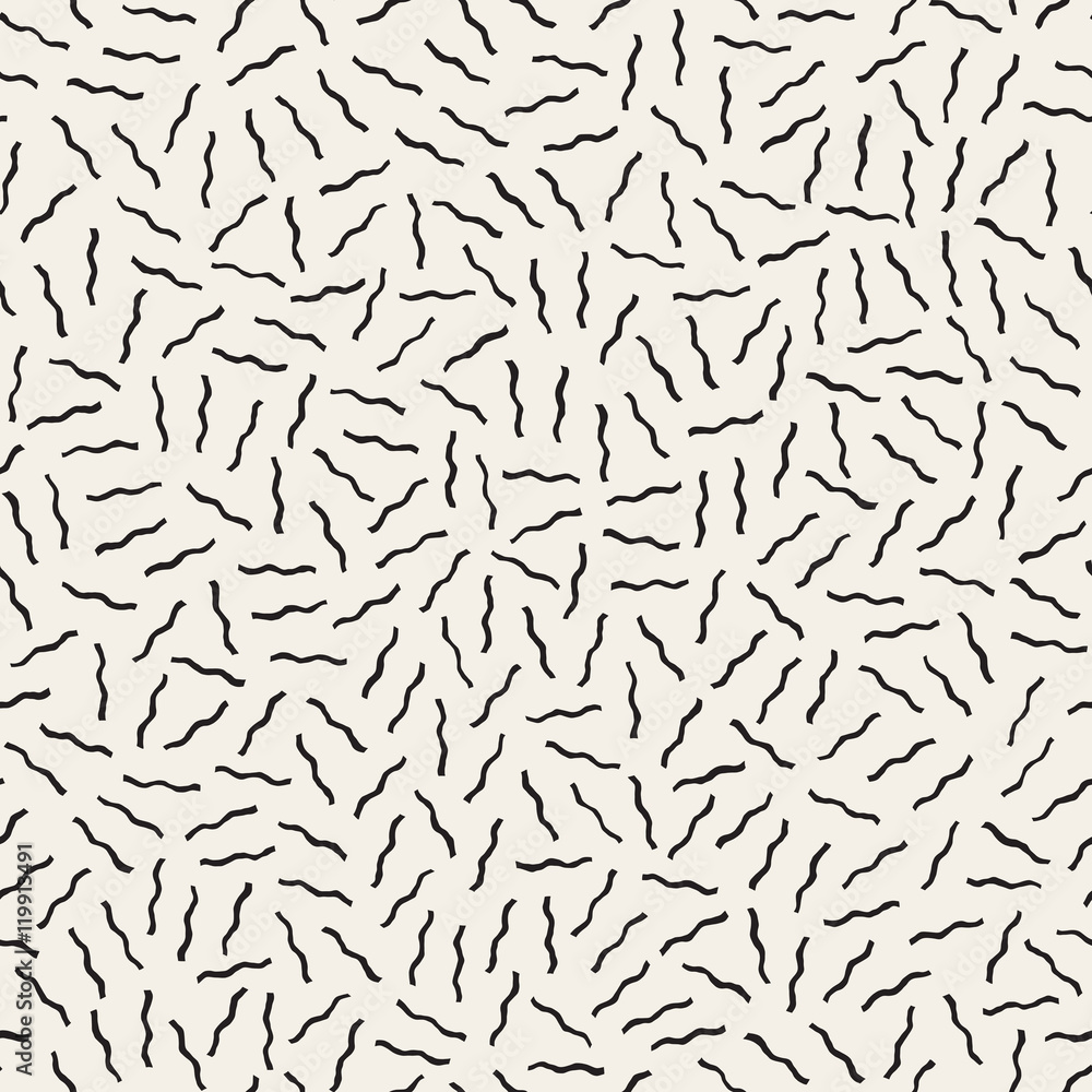 Vector Seamless Black And White Jumble Lines Pattern Vector Seamless Black And White Jumble Lines Pattern