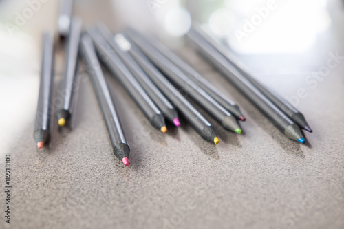Colour pencils, background concept
