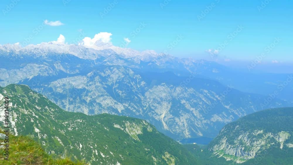 Julian alps, crane down, UHD Julian alps, crane down, UHD