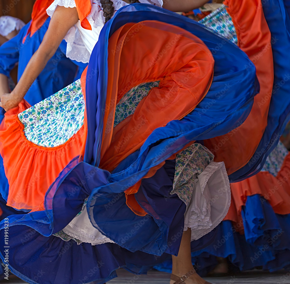 Background with a Costa Rican dancers Background with a Costa Rican dancers