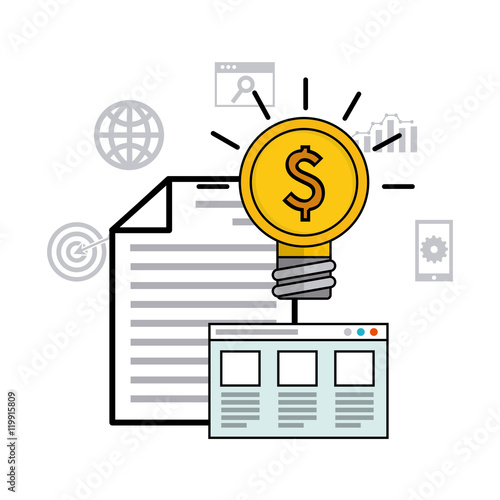 seo technology icon design, vector illustration eps10