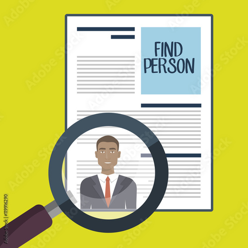 choose find cv man vector illustration graphic