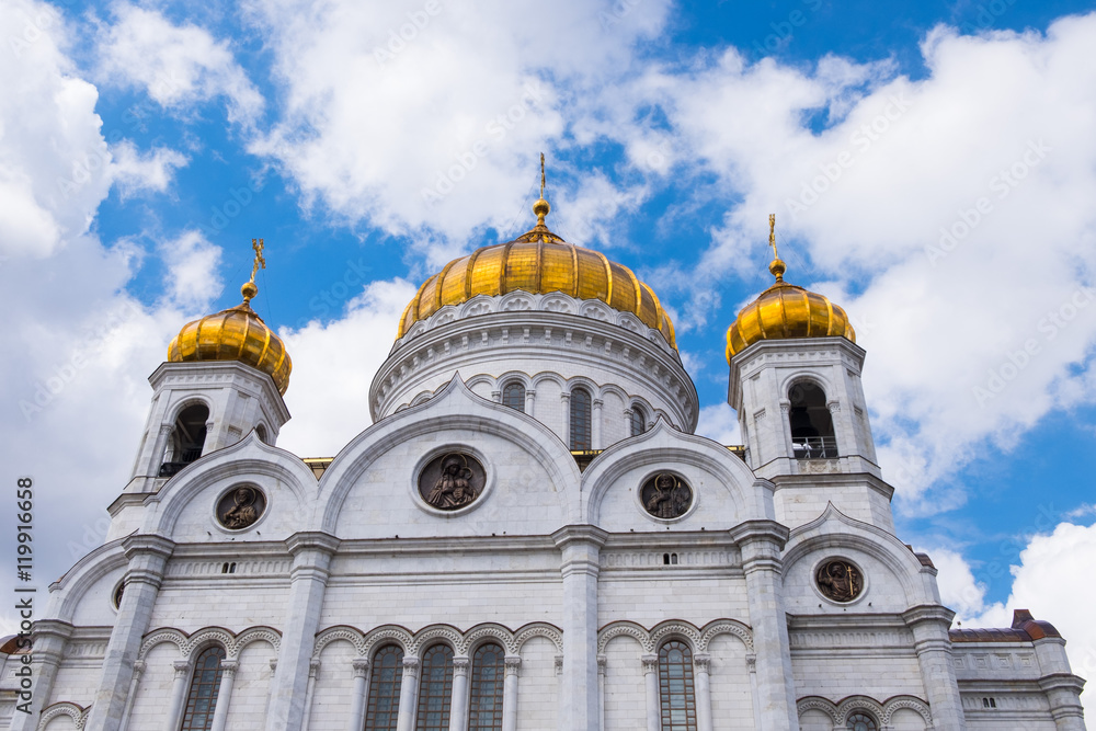 Cathedral of Christ the Savior in Moscow,Russia.