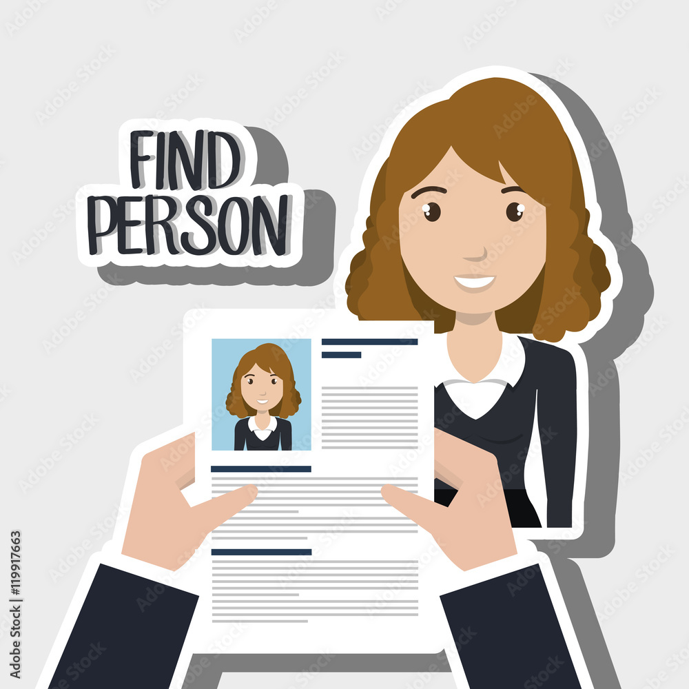 woman find person hands vector illustration graphic woman find person hands vector illustration graphic