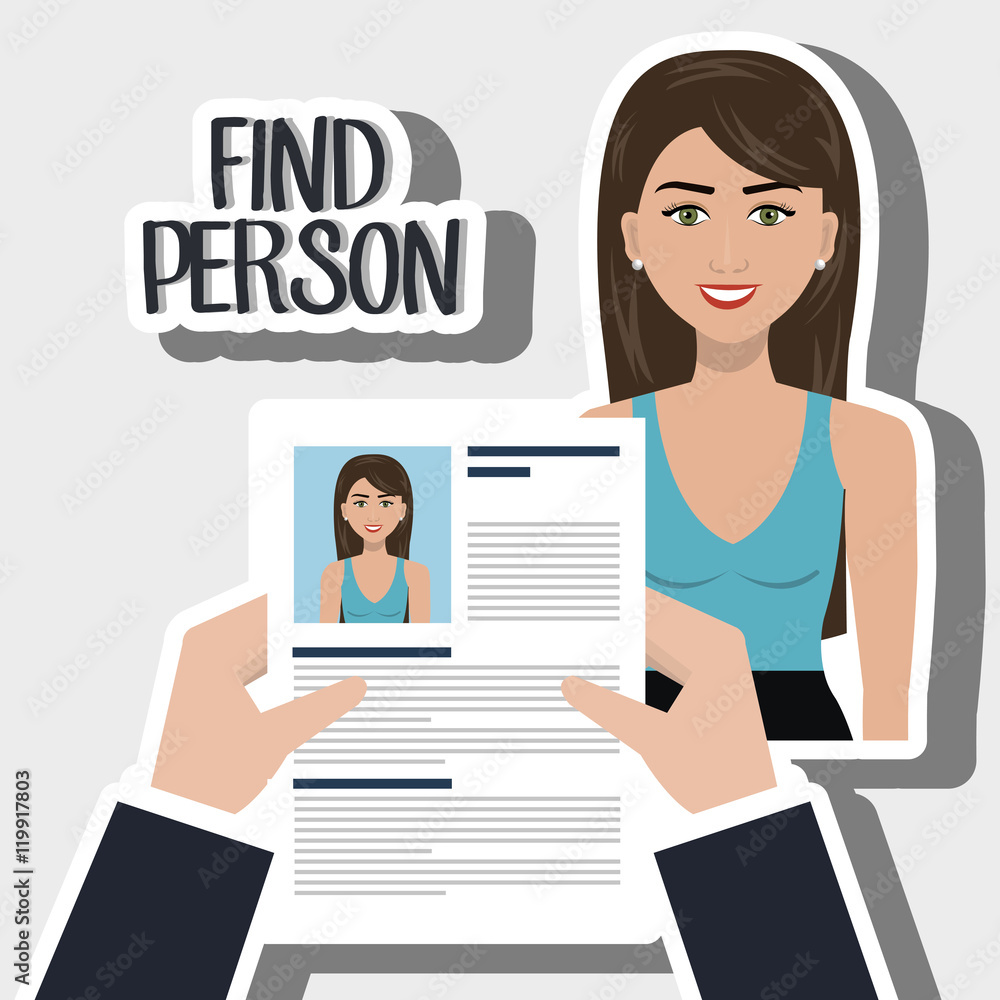 woman find person hands vector illustration graphic woman find person hands vector illustration graphic