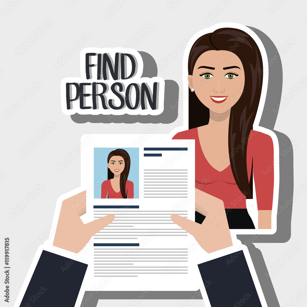 woman find person hands vector illustration graphic woman find person hands vector illustration graphic