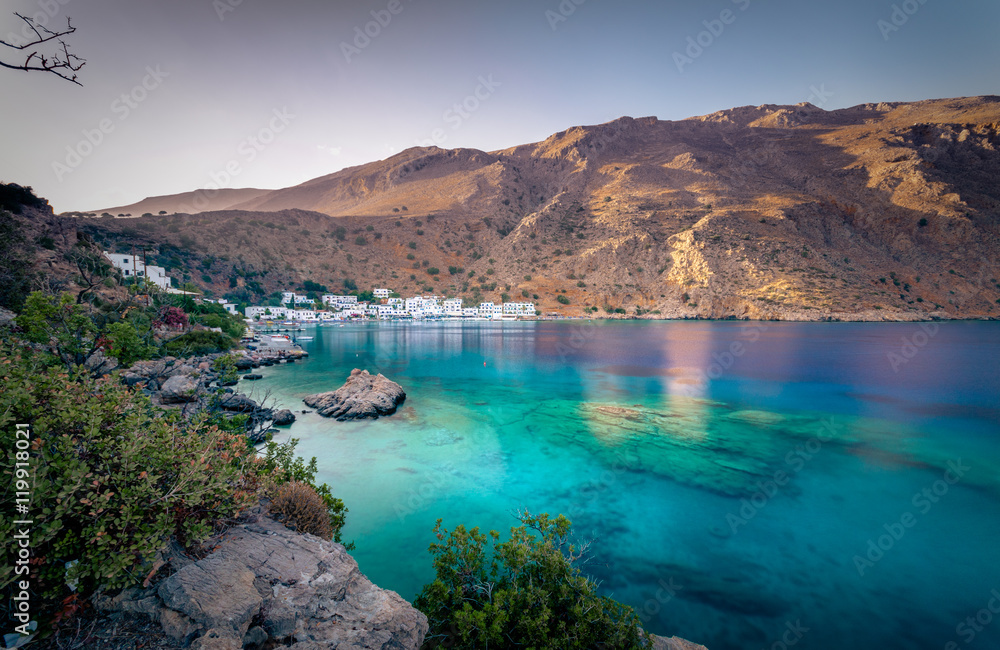 Fototapeta premium Greek village of Loutro,Crete